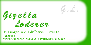 gizella loderer business card